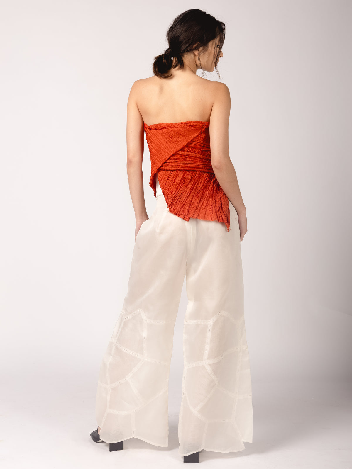 Organza Blazer, Pleated Slip, Organza Trousers
