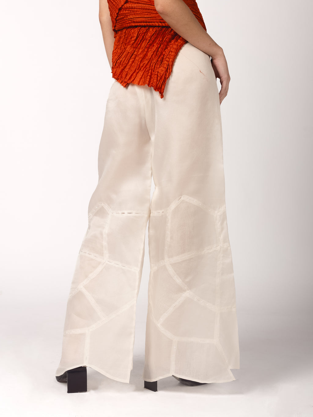 Organza Blazer, Pleated Slip, Organza Trousers