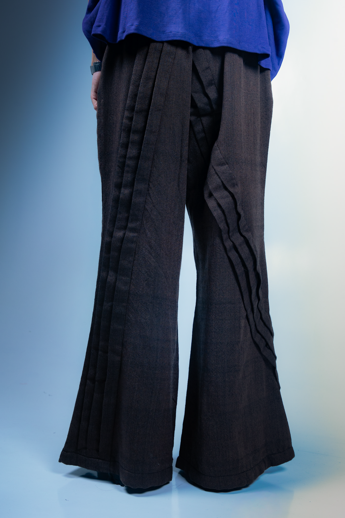 Brown Pleated Pant