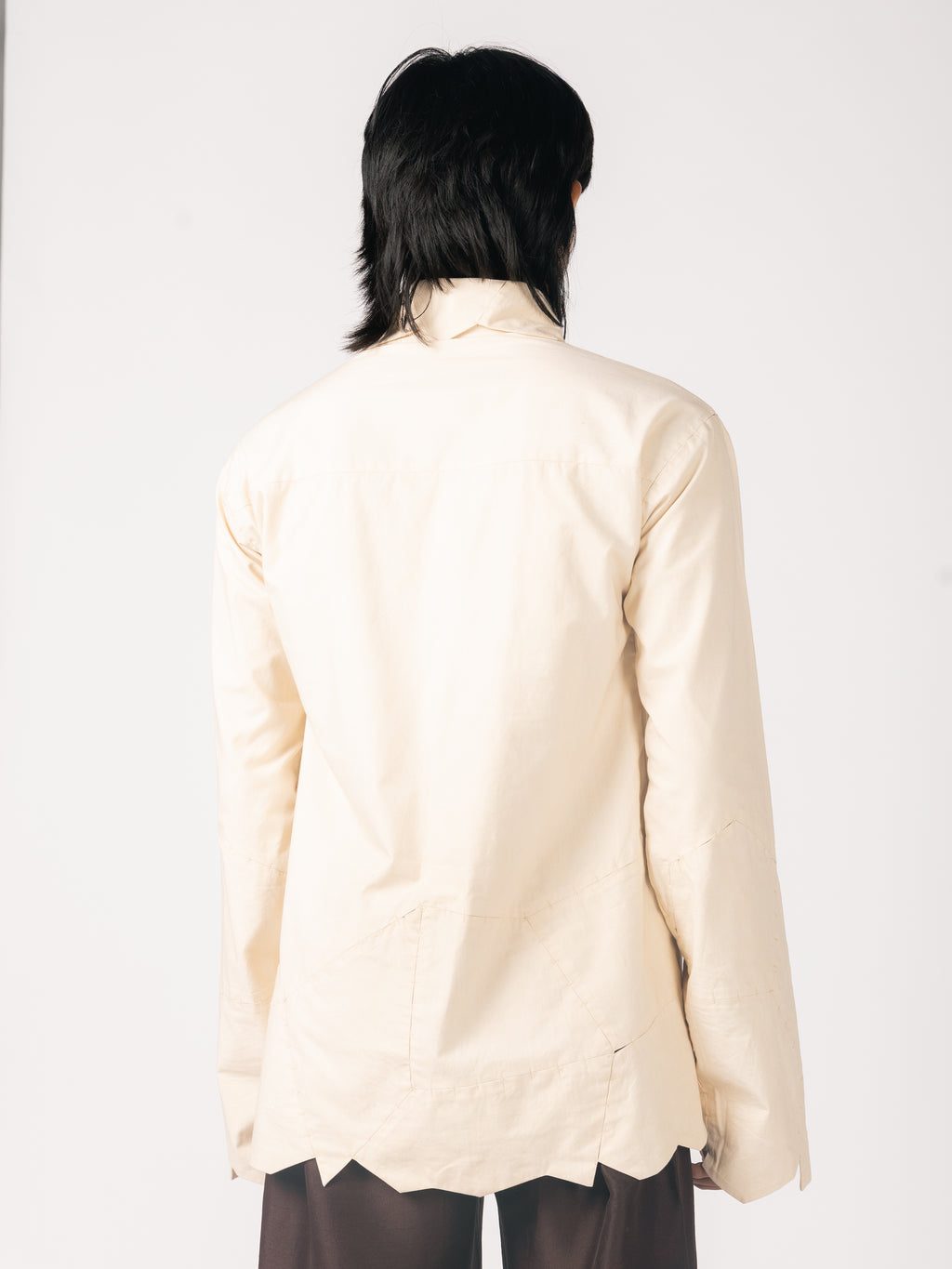 Zari Blazer, Cream Shirt, Brown Trousers