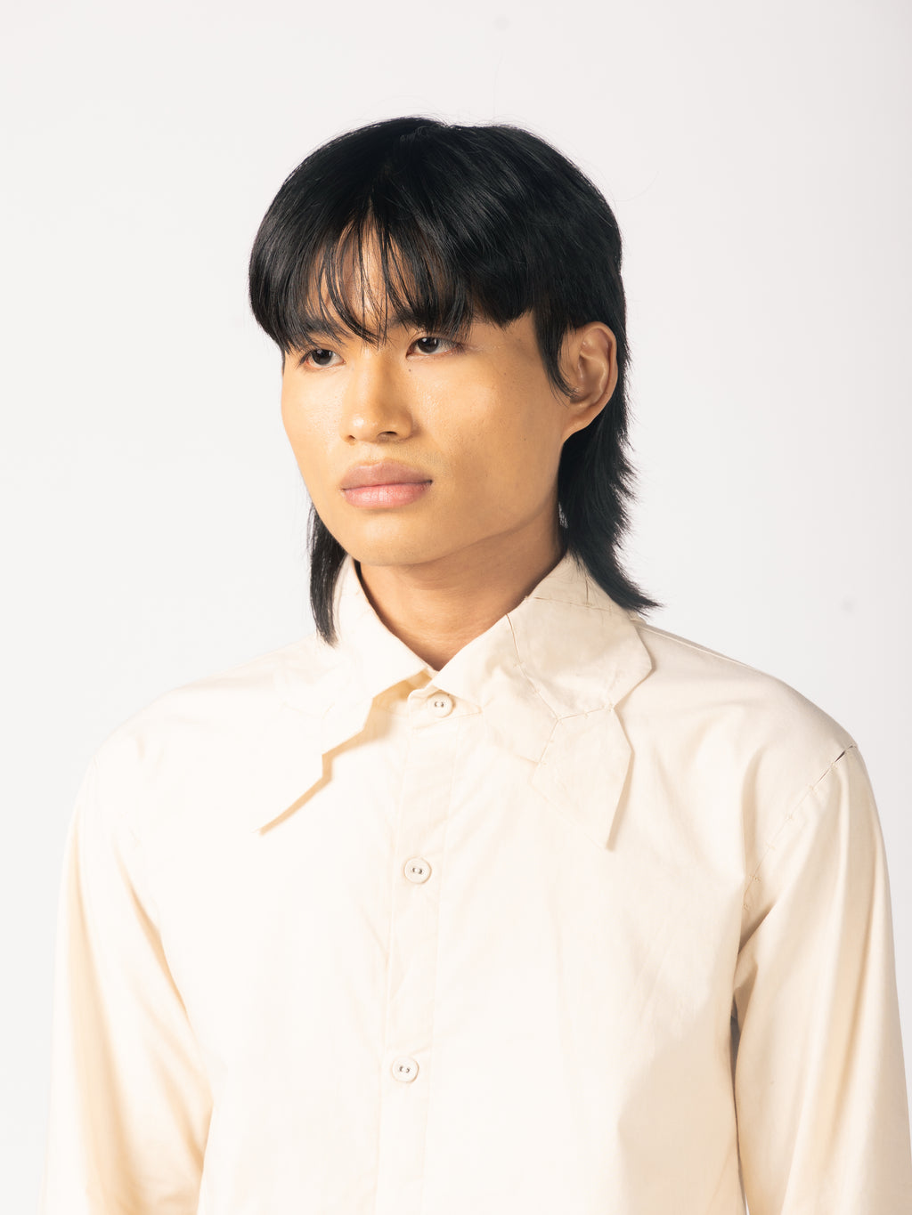 Zari Blazer, Cream Shirt, Brown Trousers